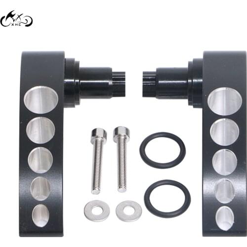 2X Motor Black CNC Saddlebag Lid Lifter Kit Latch Handles For Harley Touring Electra Road Street Tri Glide 14-18 With Hard Bags