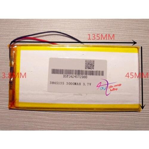 3845135 3000mah GPS 3.7V battery large capacity battery lithium Tablet polymer battery