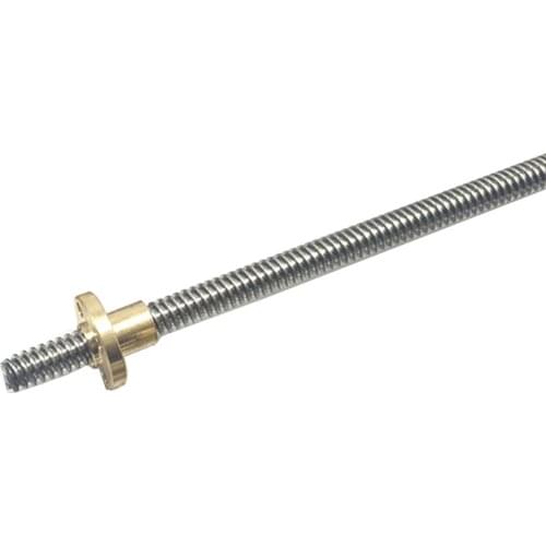 3D Printer CNC Parts THSL-250-4D Length 250mm T-type Stepper Motor Trapezoidal Lead Screw 8MM Thread 4mm with 1pcs T8 Copper Nut