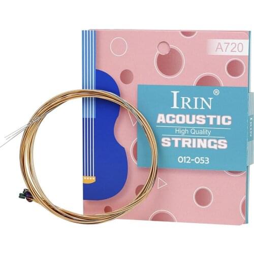 6pcs/set Metal Guitar Strings A720 Durable Irin Acoustic Folk Guitar Strings High Sound Quality Stringed Musical Instrument