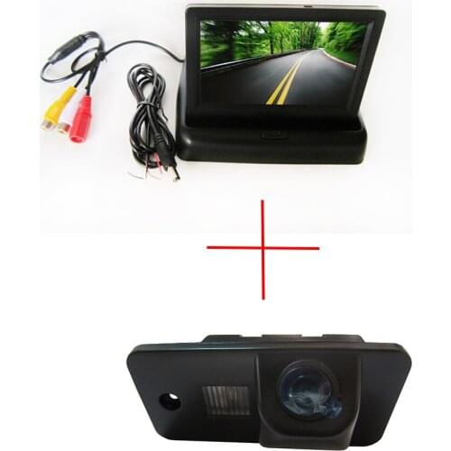Free Shipping!!!CCD Car Rear View Camera for AUDI A3 S3 A4 S4 A6 A6L S6 A8 S8 RS4 RS6 Q7 with foldable4.3 Inch LCD TFT Monitor