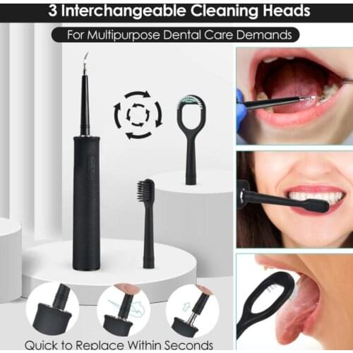 Electric Sonic Scaler Oral Irrigator Tooth Calculus Remover Rechargeable Tooth Stains Tartar Clean Tool
