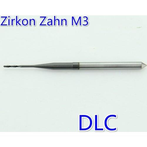 5pcs Zirconia Block Cuttting Tools CADCAM ZirkonZahn 3MM Shank M3 Milling Bur DLC Coating Dental Milling Drill Burs Materials