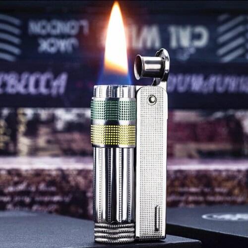 IMCO Kerosene Lighter 6700 Stainless Steel Retro Nostalgic Mechanical Personality Windproof Green Paint old-fashioned lighter