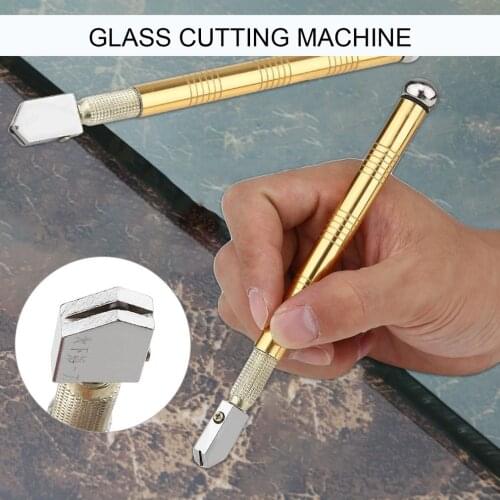 Hot Professional Glass Cutter Diamond Oil Supply Anti-Skid Metal Handle Steel Rhinestone Self-lubricating Oil Blade Cutting Tool