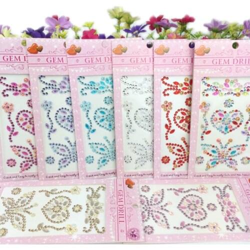 Love Heart Butterfly Rhinestone Sticker Kawaii DIY Mobile Phone Decor Notebooks Accessories Supplies Stationery