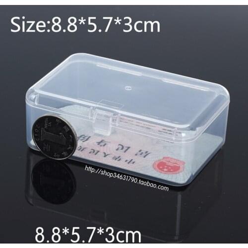 Free shipping Small Parts Transparent Collapsible Plastic Boxes Small Jewelry Storage Packaging Box