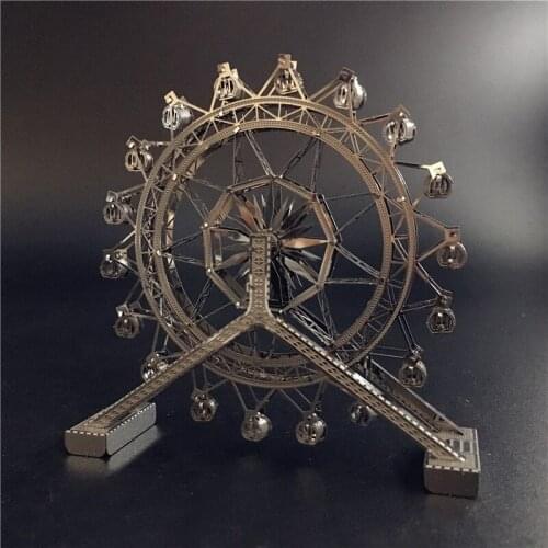 Iron Star F21103 3D Metal Jigsaw Puzzle Model Kit Ferris Wheel Assembly Model Building Kits For Adults DIY 8.8x2x9CM