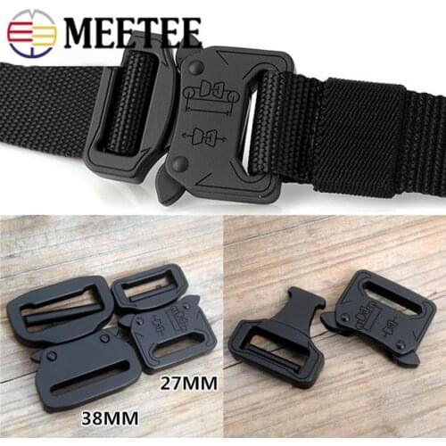 Meetee 27mm/38mm Metal Bag Backpack Strap Quick Side Release Buckle Dog Collar Webbing Belts Military Equipment Accessories
