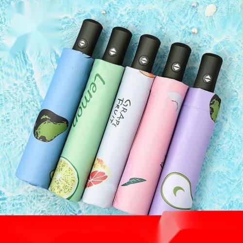 Mens And Womens Manual Folding Reverse Umbrella Travel Umbrella Windproof Business Three Folding Inverted Sun Umbrella