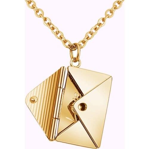 Personalized Text & Symbol Hidden Pendants For Women 3 Color Stainless Steel Necklace Engraved lover Valentines Gifts