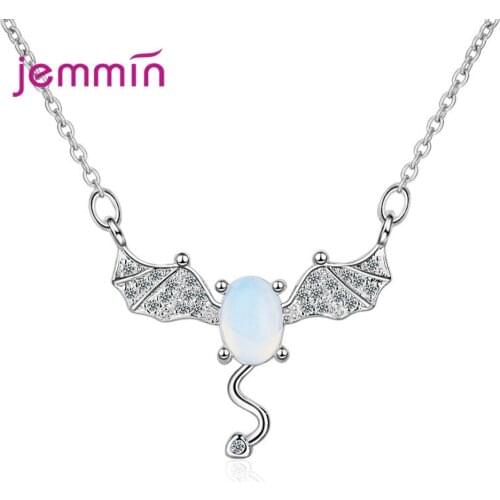 Lovely Devil Charms AAA Cubic Zircon 925 Sterling Silver Pendant Necklaces Engagement Jewelry Birthday Gift Bijoux