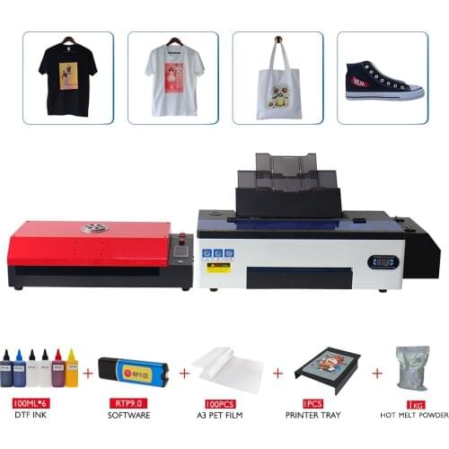 For Epson R1390 DTF Printer A3 For T-shirt Clothes Leather Hoodies Cap Shoes Heat Transfer PET Film T-shirt Printing Machine