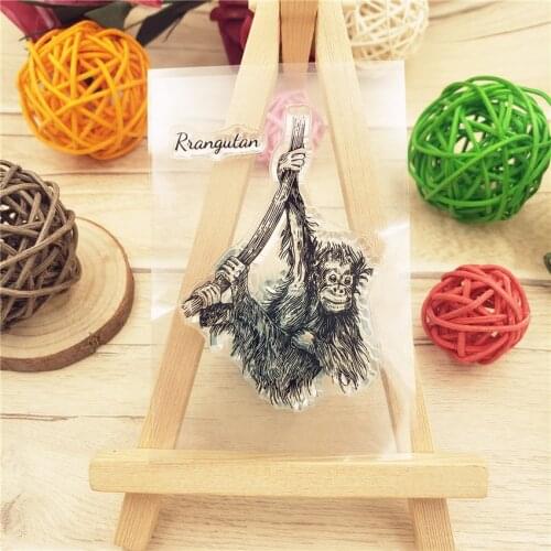 Orangutan Clear Stamp DIY Transparent Silicone Seals Scrapbooking Card Making Photo Album Decoration Supplies Sheets
