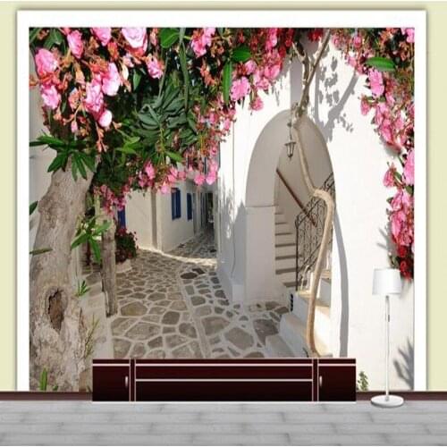 Dropship 3D Photo Wallpaper Living Room TV Background Bedroom Sofa Wallpaper 3D Stereo Wallpaper Flowers Pink Wallpaper
