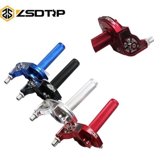 ZSDTRP 1PC CNC Adjustable Aluminum Throttle Grips Settle twist gas throttle handle For Dirt Pit Bikes Kayo Bse Apollo 110-250cc