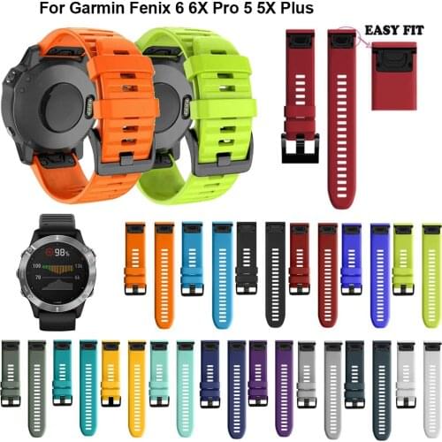 NEW 26 22 20mm Watchband for Garmin Fenix 5X 5 5S Plus 3 3HR 6 6S 6X Pro Watch Quick Release Silicone Easy fit Wrist Band Straps