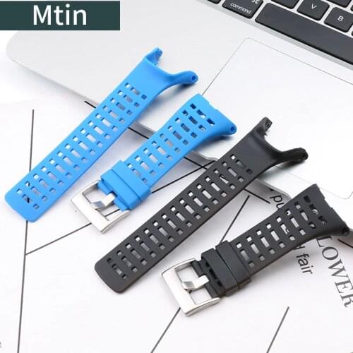 Rubber strap mens pin buckle watch accessories For Suunto Ambit1 2 3peak outdoor sports waterproof silicone strap wristband
