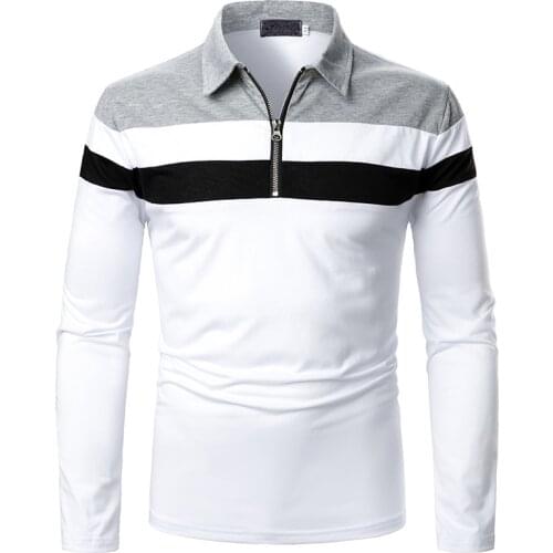 Casual Fashion Men Tops Men Polo Men Long Short Sleeve Polo Shirt Zipper Polo New Clothing Autumn Streetwear