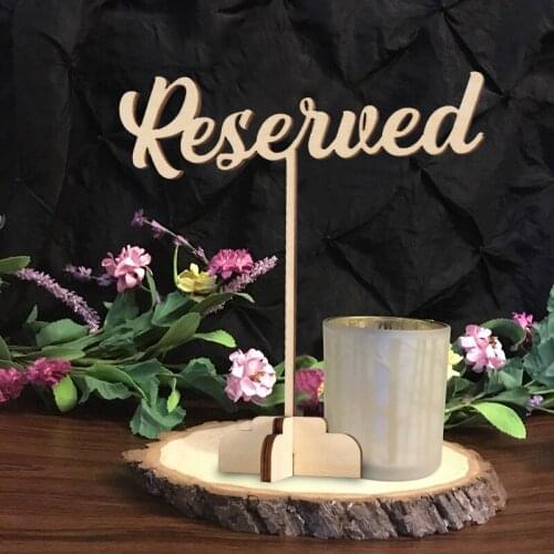 Reserved Sign. Reserved Wedding Sign. Freestanding Reserved Table Sign. Wood Reserved Table Sign. Wedding decor table 7 in. tall