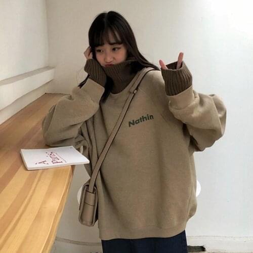 Wool turtleneck pullover winter womens clothing plus velvet thickening plus size winter warmth first choice 2020 new