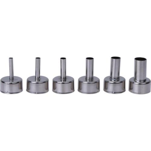6pcs 3mm 5mm 6mm 8mm 10mm 12mm Universal Nozzle Soldering Station Hot Air Stations Gun Welding Nozzle