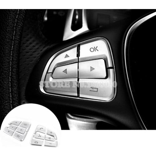 Inner Steering Wheel Button Trim Cover 12pcs For Benz GLS Class X166 2016-2019 Car accesories interior Car decoration