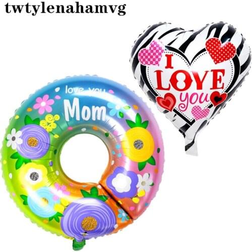 New colorful garland love peach aluminum foil balloon mothers day gift wedding thanksgiving easter birthday party decoration
