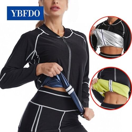 YBFDO New Women Neoprene Long-sleeved Body Shapers Sweat Sauna Effect Slimming Workout Gym Yoga Leggings Fitness Sports Suit