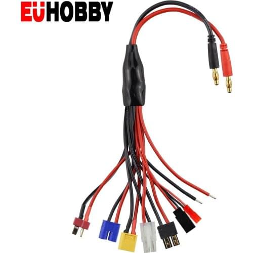 8 in 1 Lipo Battery Charger Multi Charging Plug Convert Cable For RC Car Airplanes Battery Charger Adapter Connector Splitter