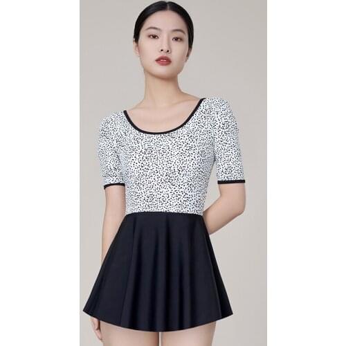 Julysand Lady One Piece Swimsuit Sexy Backless Short Sleeve Bathing Suit Spots Printing UPF 50+ High Quality Womens Swimwear