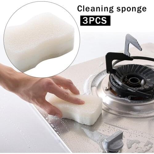 3PCS Multi-Use Cleaning Sponges Home Plain Three-layer Sponge Wipe Decontamination Sponge Kitchen Cleaning Brush Bowl Wash Pot