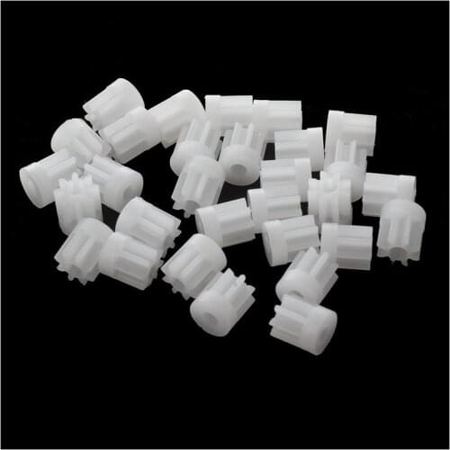 30Pcs 0.5 Modulus 8 Teeth Plastic Gear Cog for 2mm Toy Car Motor Shaft