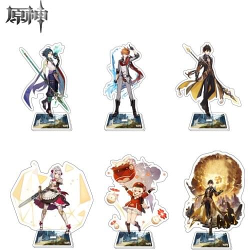Genshin Impact Acrylic Figure Stand Model Toy Action Double Side Desk Decoration Gift Size 15cm