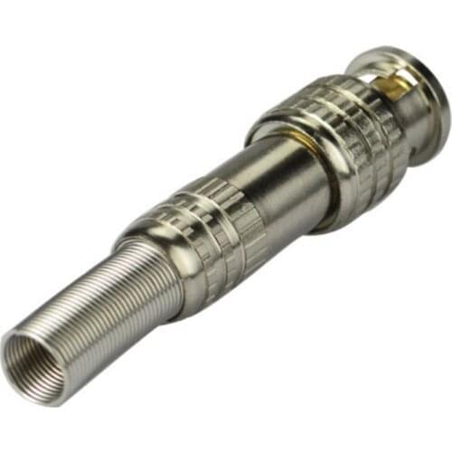 Solderless Video BNC Connection Male Connectors For Surveillance Applications