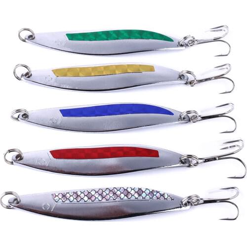 5PCS 8.8CM 21G Metal Fishing Lure Spoon Lure Hard Bait Spinner Bait Isca Artificial Fishing Tackle
