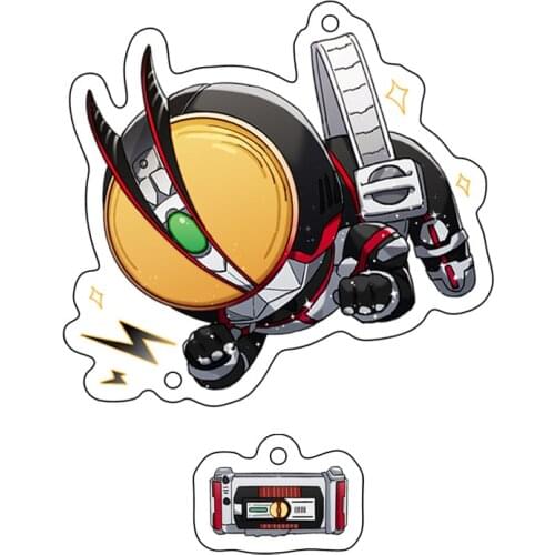 Masked Kamen Rider Cosplay Key Chains Two-sided Keychain Acrylic Pendant