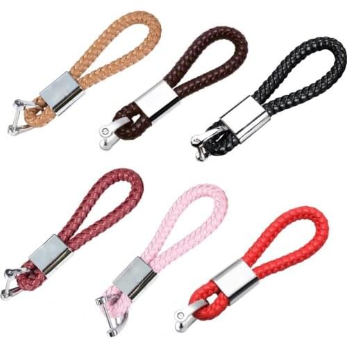 KeyChain Faux Leather Original Design Zinc Alloy High-grade Hand Woven Car Key Ring for Unisex Key Chain Car Accessories