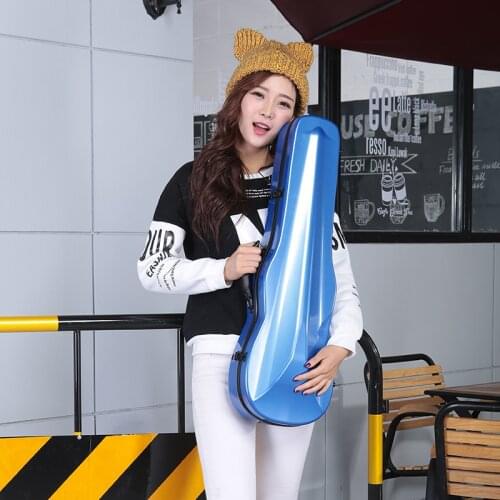 FLOFAIR TH-P2 Musical Accessories Composite Carbon Fiber 4/4 3/4 Violin Box for Adult Children Portable Shoulder Back