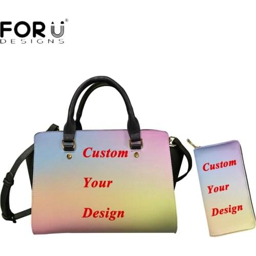 FORUDESIGNS New Style Custom Images/Logo/Names Print Women Totes Bag And Purse Luxury PU Leather Handbags For Party Female Sac