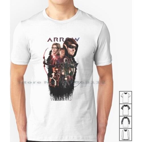 Arrow Season 6 T Shirt 100% Cotton Dctv Arrowverse Green Arrow Felicity Smoak John Diggle Thea Queen Speedy Roy Harper Red
