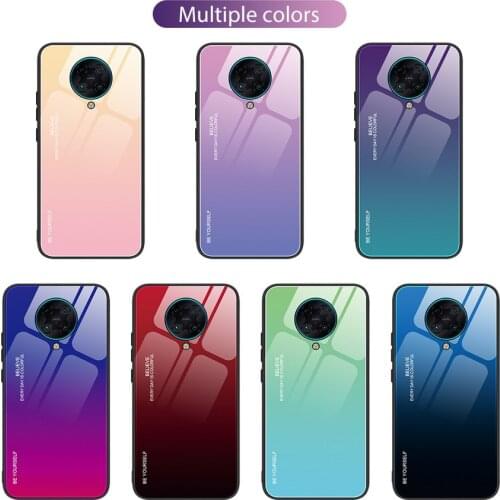 Gradient Glass Case for Xiaomi POCO F2 Pro case Tempered Glossy Back Cover For Xiaomi POCO F2 Fundas PocoPhone F1 Redmi K30