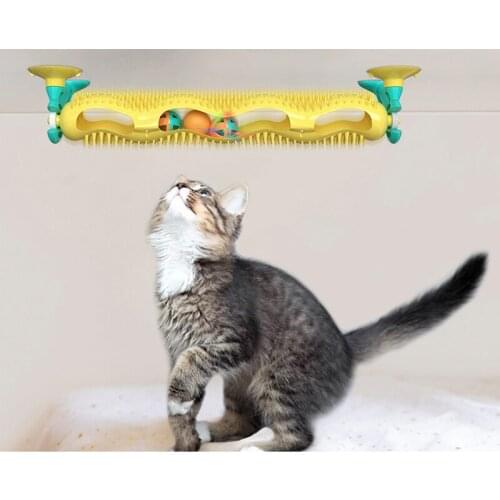 Interactive Cat Toys Turntable Scratching Funny Kitten Fidget Toy Track Ball Molar Teeth Puzzle Products Supplies