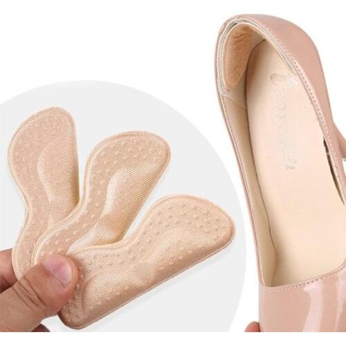 2 Pairs Adhesive Heels Pads Liner Grips Protector Sticker Foot Care Insert Women Insoles For Shoes High Heel Pad Pain Relief