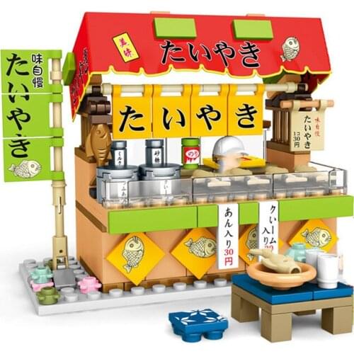 227Pcs Beautiful City Street View Store Assembled Building Blocks Sets Educational DIY Toys Bithday Gift for Girls Block Toys