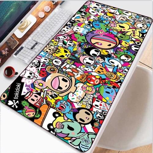 Tokidoki Graffiti Cartoon Mousepad XXL Gamer Laptop Non-Slip Anime MousePad Desk Mat Kawaii Mouse Pad Gaming Accessories Desks