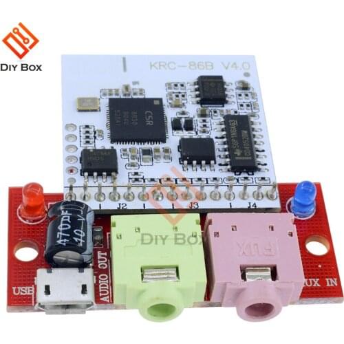 KRC-86B Bluetooth V4.0 sound amplifier board Stereo Audio Receiver Module Wireless Stereo Receiver Micro USB 3.5MM Speaker
