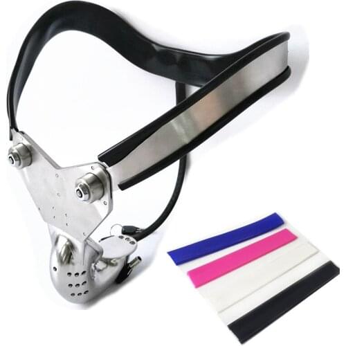 Stainless Steel Y-type Male Chastity Arc Belts Chastity Underpant Penis Lock Chastity Cage Underwear Sex Toys for Men G7-4-69