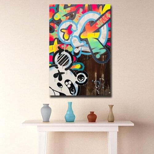 Large Size Wall Art Pictures for Living Room Home Decor Griffiti Art Paulette Painting Canvas Oil Painting Printed No Framed