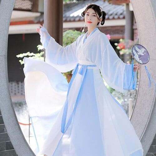 Chinese Folk Dance Hanfu Dress 3 Piece Sets Women Retro Tang Dynasty Princess Cosplay Ancient Traditional Stage Wear Fairy Dress